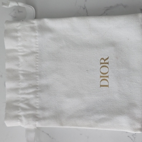 Dior Small Cotton Canvas Drawstring Bag NEW Perfect for Storage, Travel, Makeup - Picture 1 of 3